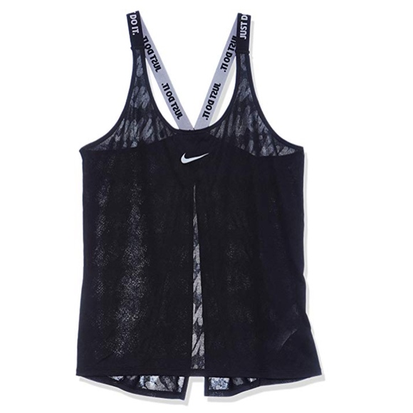 Nike Tank Elastika Split Back Training Drifit BLK - Picture 1 of 8